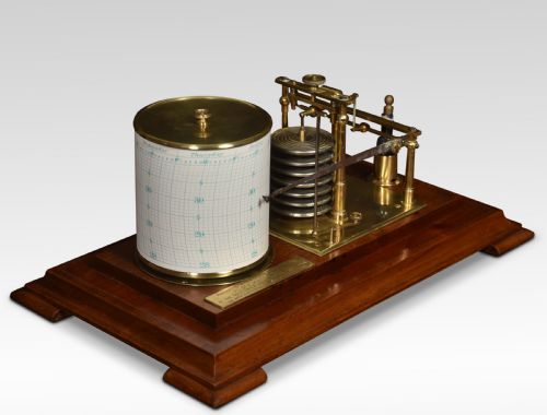 WALNUT CASED BAROGRAPH BY DEPREE AND YOUNG LTD EXETER - ADDITIONAL PHOTO 3