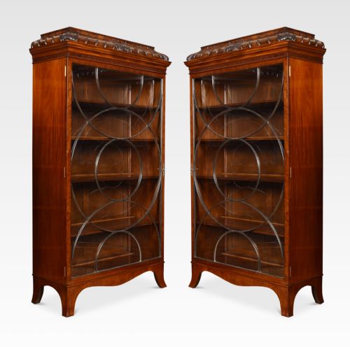 Large Pair of Mahogany Display Bookcases