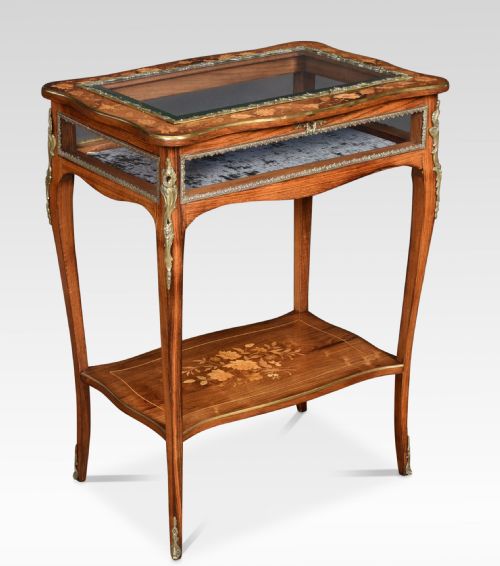 Rosewood Inlaid and Metal Mounted Bijouterie Table