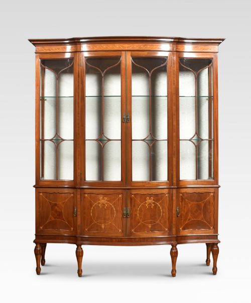 Mahogany Inlaid Display Cabinet