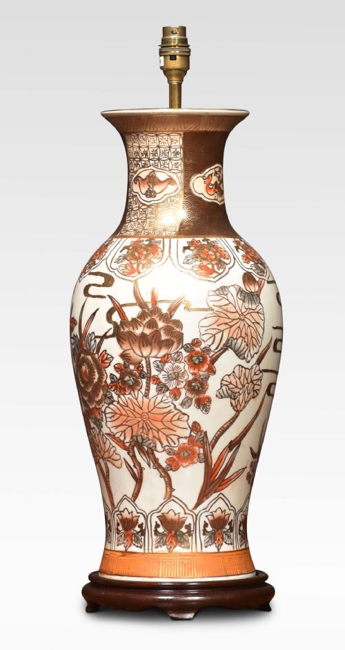 SATSUMA PORCELAIN VASE LAMP - ADDITIONAL PHOTO 1