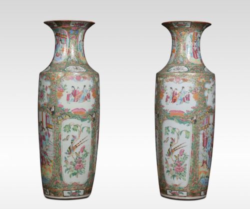 Pair of 19th Century Cantonese Vases