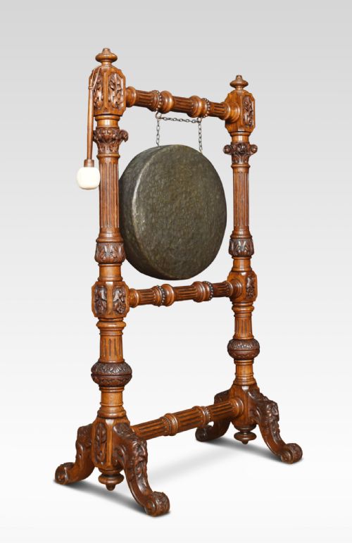 Monumental Carved Oak Dinner Gong