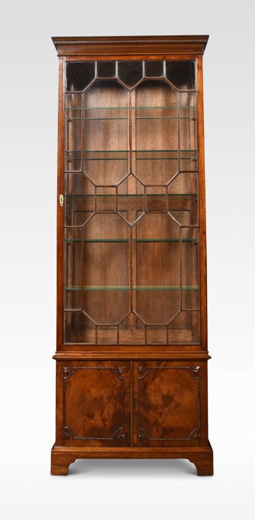 Narrow Regency Style Mahogany Glazed Display Cabinet