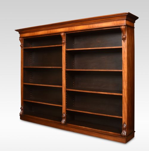 Large Mahogany Open Bookcase