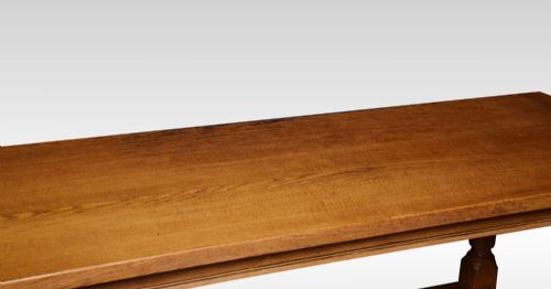 LARGE LIGHT OAK REFECTORY DINING TABLE - ADDITIONAL PHOTO 4