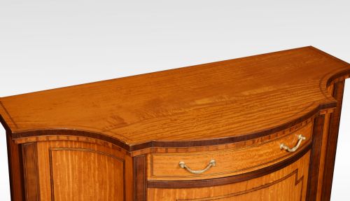 SHERATON REVIVAL SERPENTINE FRONTED CABINET - ADDITIONAL PHOTO 4