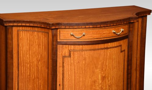 SHERATON REVIVAL SERPENTINE FRONTED CABINET - ADDITIONAL PHOTO 5