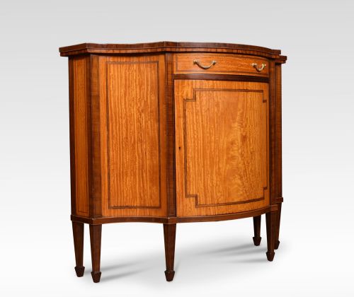 SHERATON REVIVAL SERPENTINE FRONTED CABINET - ADDITIONAL PHOTO 6