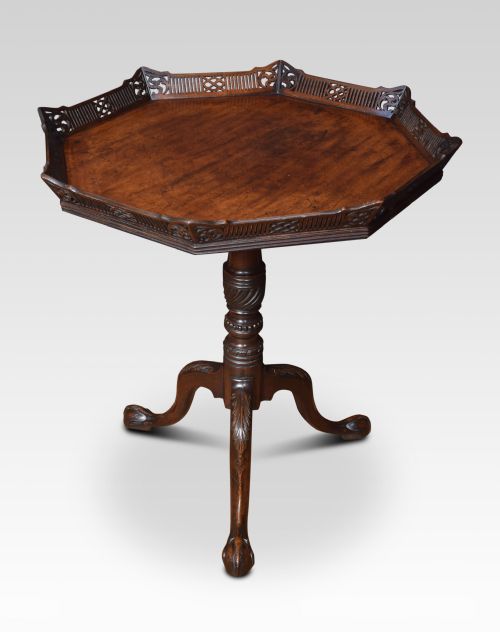 Chippendale Revival Mahogany Silver Table