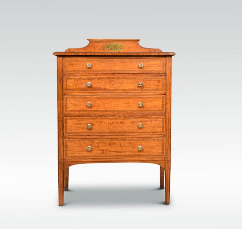 SATINWOOD INLAID MUSIC CHEST - ADDITIONAL PHOTO 6
