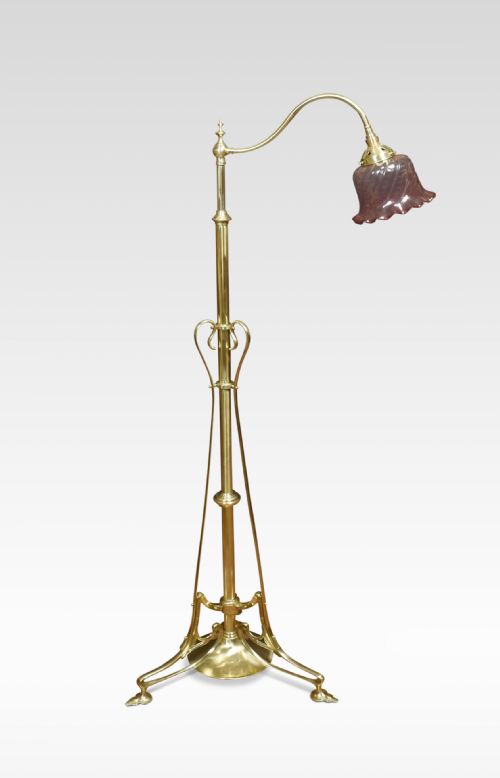 Art Nouveau Brass Reading Lamp