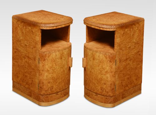 Pair of Walnut Bedside Cabinets