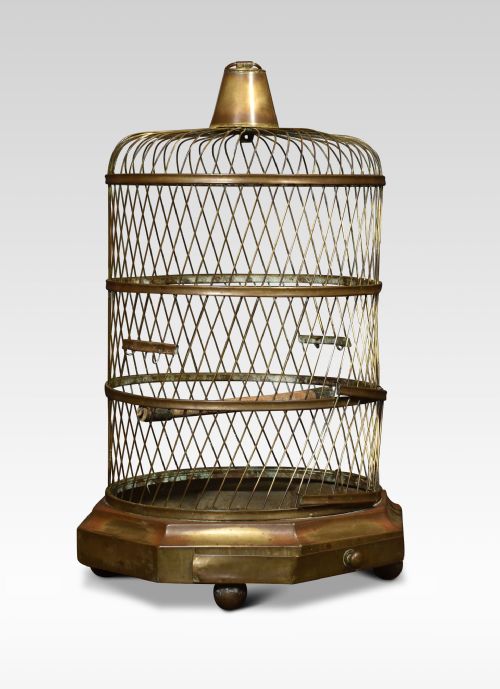 Large Brass Birdcage