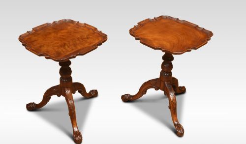 Pair of Mahogany Tripod Tables