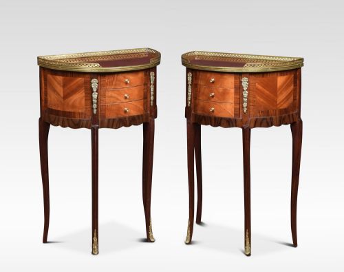 Pair of Bow Fronted Bedside Chests