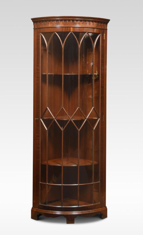 George III Style Mahogany Corner Cabinet
