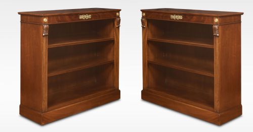 Pair of Mahogany Open Bookcases