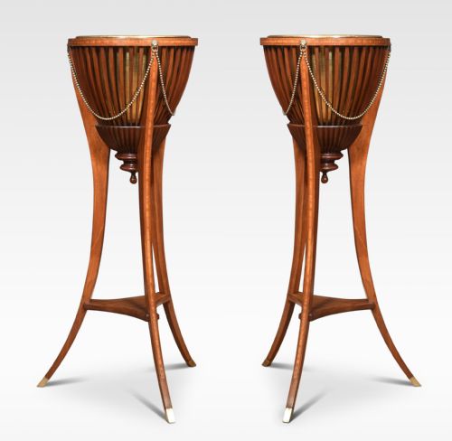 Pair of 19th Century Mahogany Jardiniere Stands
