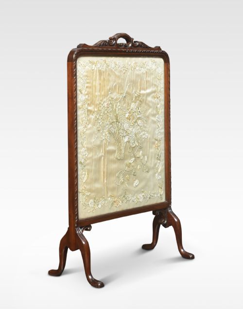 Mahogany Framed Fire Screen
