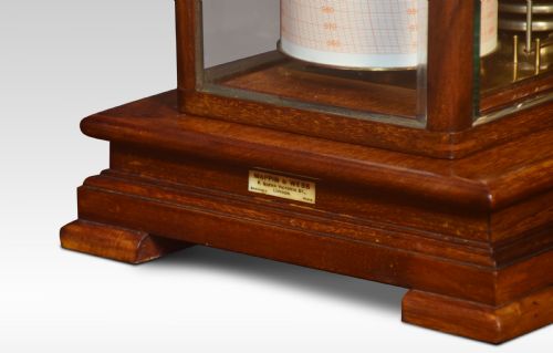fig 1. Walnut cased Barograph by Mappin and Webb