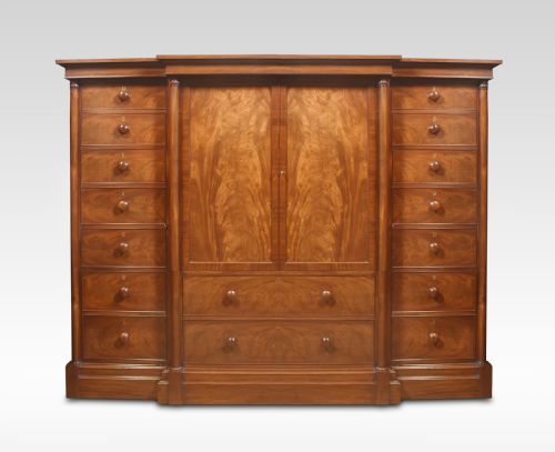 19th Century Mahogany Breakfront Wardrobe