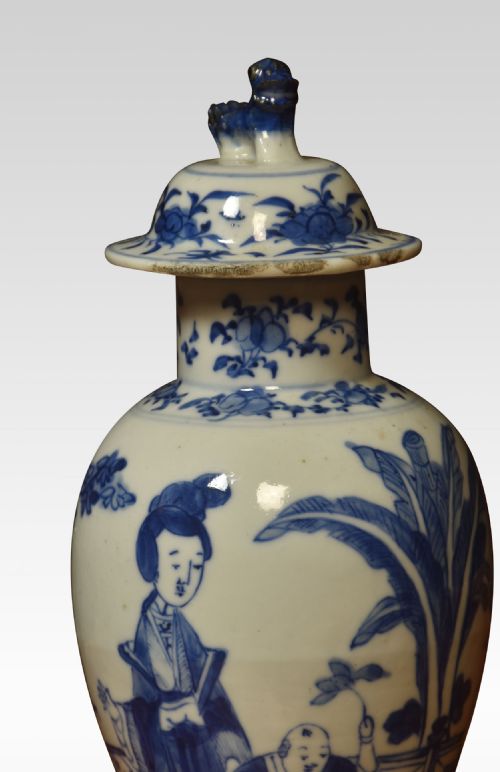 19TH CENTURY CHINESE BLUE AND WHITE VASE - ADDITIONAL PHOTO 5