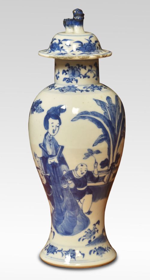 19TH CENTURY CHINESE BLUE AND WHITE VASE - ADDITIONAL PHOTO 6
