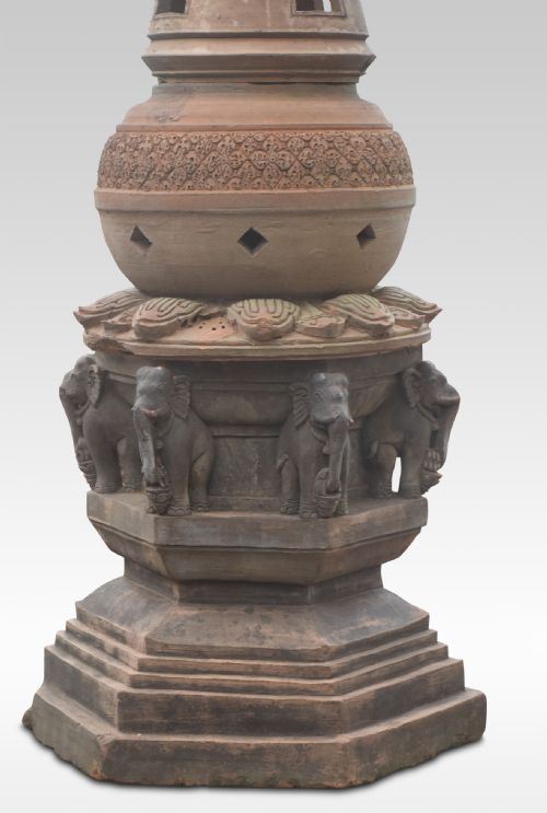 PAIR OF TERRACOTTA LANTERNS - ADDITIONAL PHOTO 1