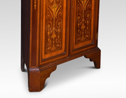 MAHOGANY INLAID CORNER CABINET - ADDITIONAL PHOTO 4