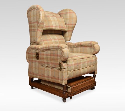 19TH CENTURY RECLINING WING ARMCHAIR - ADDITIONAL PHOTO 1