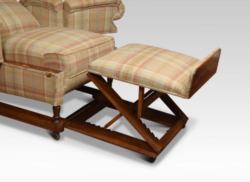 19TH CENTURY RECLINING WING ARMCHAIR - ADDITIONAL PHOTO 4