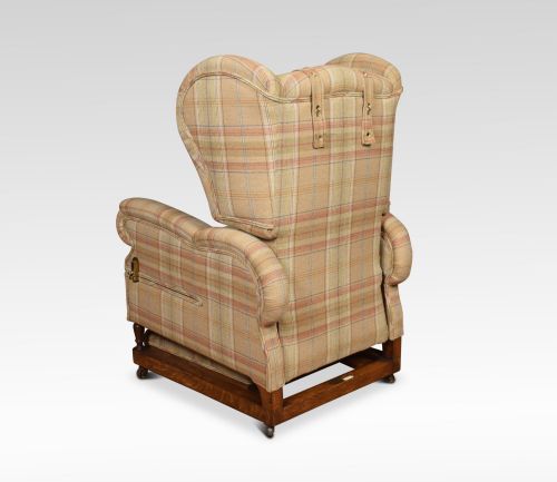 19TH CENTURY RECLINING WING ARMCHAIR - ADDITIONAL PHOTO 8