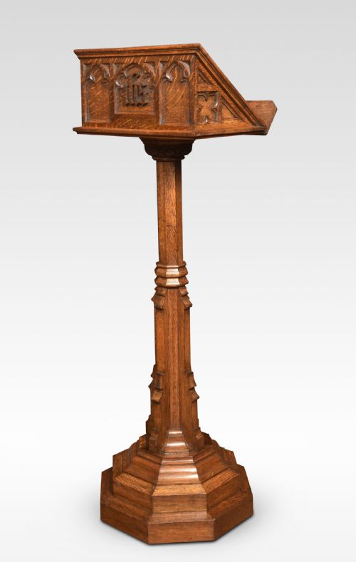 Gothic Revival Carved Oak Lectern