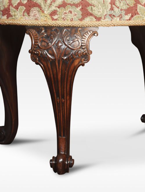 GEORGE II STYLE TAPESTRY UPHOLSTERED STOOL - ADDITIONAL PHOTO 2