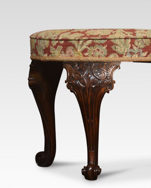 GEORGE II STYLE TAPESTRY UPHOLSTERED STOOL - ADDITIONAL PHOTO 3