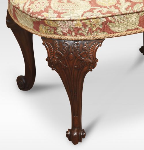 GEORGE II STYLE TAPESTRY UPHOLSTERED STOOL - ADDITIONAL PHOTO 4