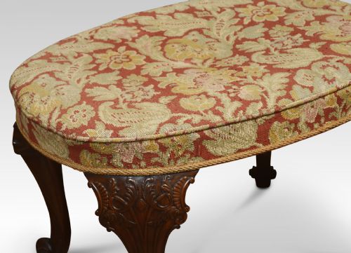GEORGE II STYLE TAPESTRY UPHOLSTERED STOOL - ADDITIONAL PHOTO 5