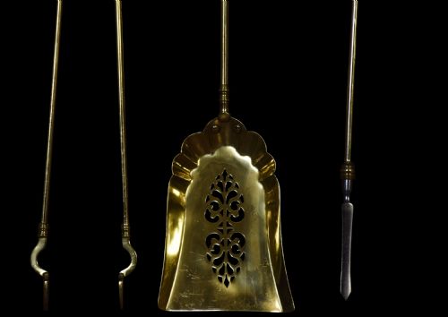 BRASS TRIPLE COMPANION FIRE TOOL SET - ADDITIONAL PHOTO 4