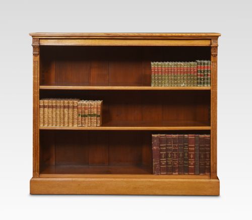 oak open bookcase - CATEGORY: ANTIQUE BOOKCASES - DATED 1900