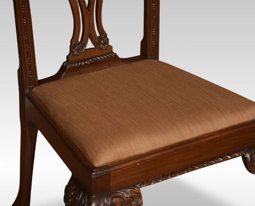 PAIR OF CHIPPENDALE REVIVAL SIDE CHAIRS - ADDITIONAL PHOTO 2