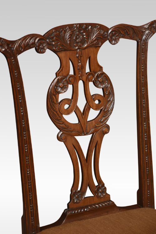 PAIR OF CHIPPENDALE REVIVAL SIDE CHAIRS - ADDITIONAL PHOTO 3