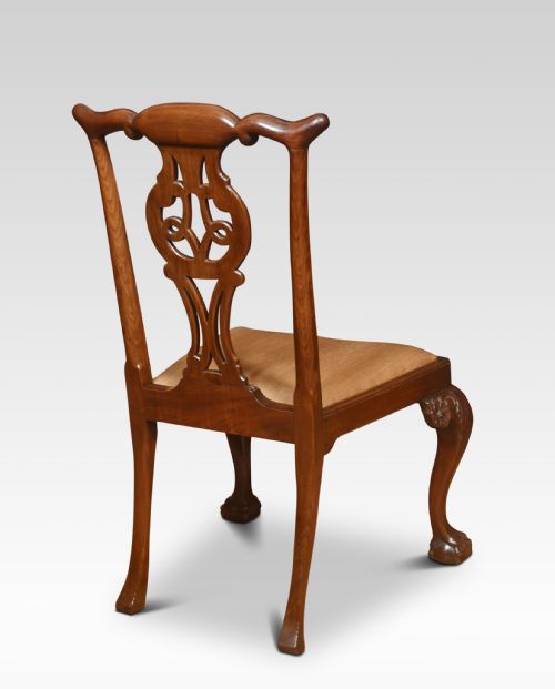 PAIR OF CHIPPENDALE REVIVAL SIDE CHAIRS - ADDITIONAL PHOTO 5