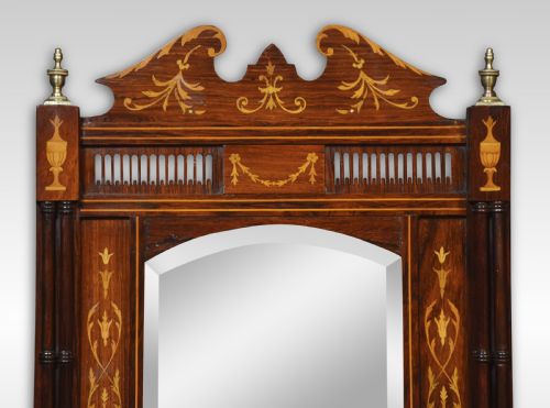 INLAID ROSEWOOD WALL MIRROR - ADDITIONAL PHOTO 1