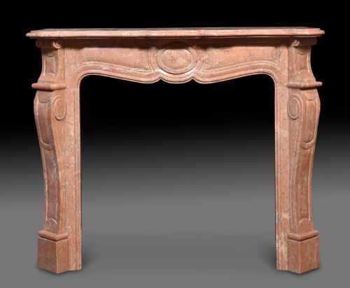 louis xv style fireplace in rance marble - CATEGORY: ANTIQUE FIREPLACES - DATED 19TH CENTURY