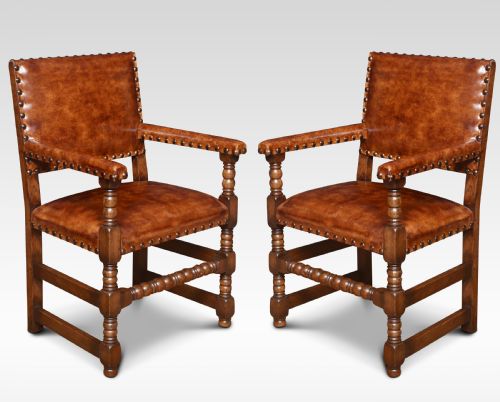SET OF TEN SUBSTANTIAL OAK DINING CHAIRS - ADDITIONAL PHOTO 1