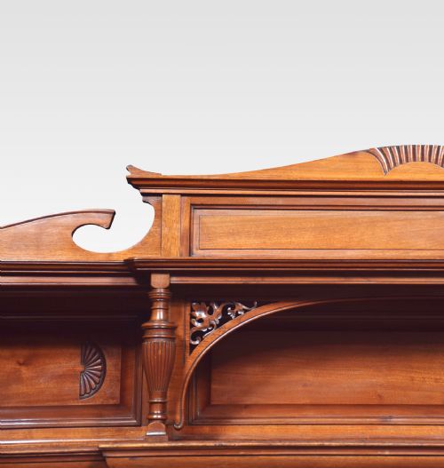 LARGE 19TH CENTURY WALNUT BREAKFRONT BOOKCASE - ADDITIONAL PHOTO 5
