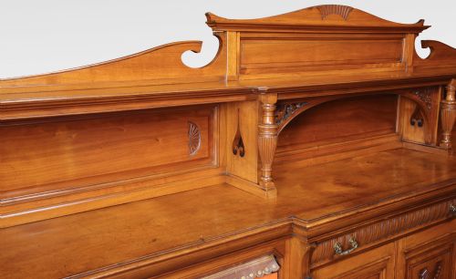 LARGE 19TH CENTURY WALNUT BREAKFRONT BOOKCASE - ADDITIONAL PHOTO 9