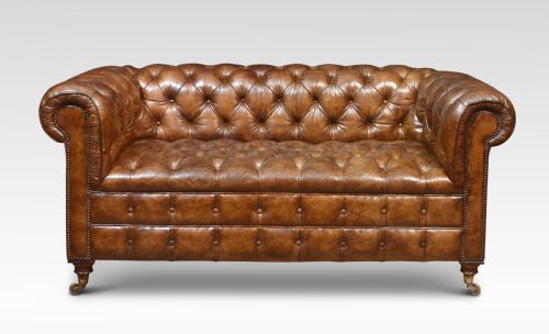 Brown Leather Chesterfield