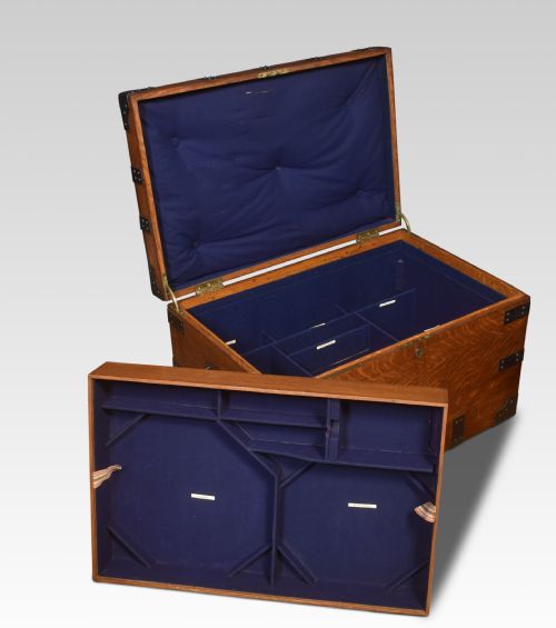 19TH CENTURY OAK AND IRON BOUND SILVER CHEST - ADDITIONAL PHOTO 7